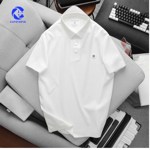 ICONDENIM Men's Polo Shirt Contrasting Ribbed Details